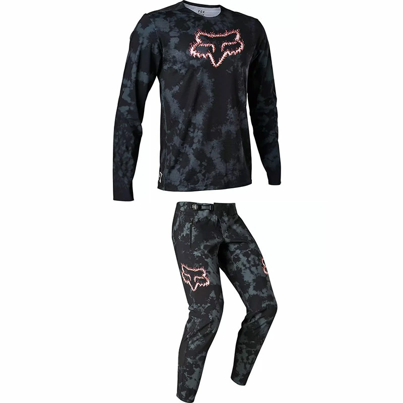 New 🔥 Jerseys Fox Flexair Defend Ts57 Combo Black 🥰 1 New 🔥 Jerseys Fox Flexair Defend Ts57 Combo Black 🥰