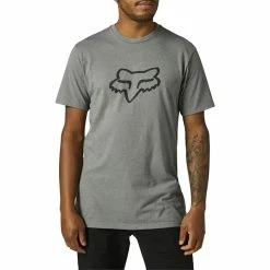Hot Sale 💯 T 👕 Shirts Fox Legacy Fox Head Ss Tee Heather Graphite 🧨