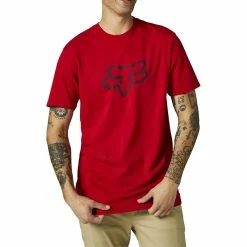 New ❤️ T 👚 Shirts Fox Legacy Fox Head Ss Tee Flame Red 🌟