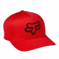 New 🧨 Accessories Fox Lithotype Flexfit 2.0 Hat Flame Red ❤️