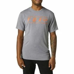 Top 10 🛒 T 👕 Shirts Fox Pinnacle Ss Tech Tee Grey Orange 🎉