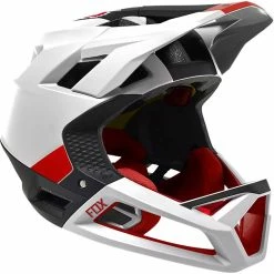 Buy 🔔 Downhill Fox Proframe Blocked Helmet Black White 🤩