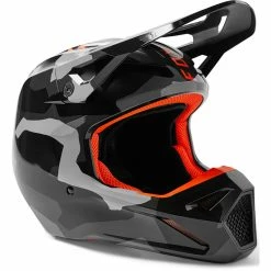 Budget 😀 Plastic Fox V1 Bnkr Helmet Grey Camo 🔥