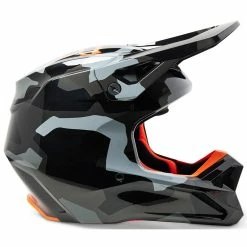 Budget 😀 Plastic Fox V1 Bnkr Helmet Grey Camo 🔥 -Fox Shop fox v1 bnkr helmet nero 3