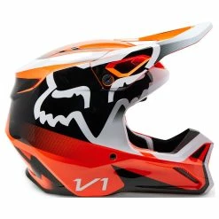 Hot Sale 🎁 Plastic Fox V1 Leed Helmet Orange Fluo 👏 -Fox Shop fox v1 leed orange 3