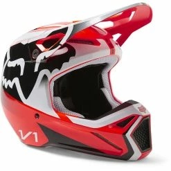 Cheapest 👏 Plastic Fox V1 Leed Helmet Red 🎁