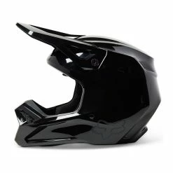 Wholesale 💯 Plastic Fox V1 Solid Helmet Black 👏 -Fox Shop fox v1 solid nerogloss 3