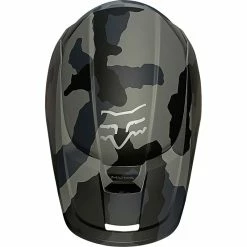 Coupon 😉 Plastic Fox V1 Trev Helmet Black Camo 😍 -Fox Shop fox v1 trev helmet nerocamo 3