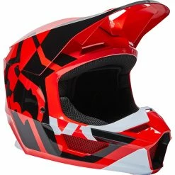Budget 😀 Plastic Fox V1 Lux Helmet Red Fluo 🤩