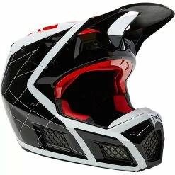 Budget 🎉 Fiber Fox V3 Rs Celz Helmet Red Black White 👏