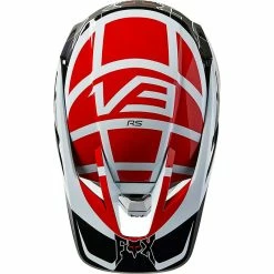 Budget 🎉 Fiber Fox V3 Rs Celz Helmet Red Black White 👏 -Fox Shop fox v3 rs celz helmet rossonerobianco 3