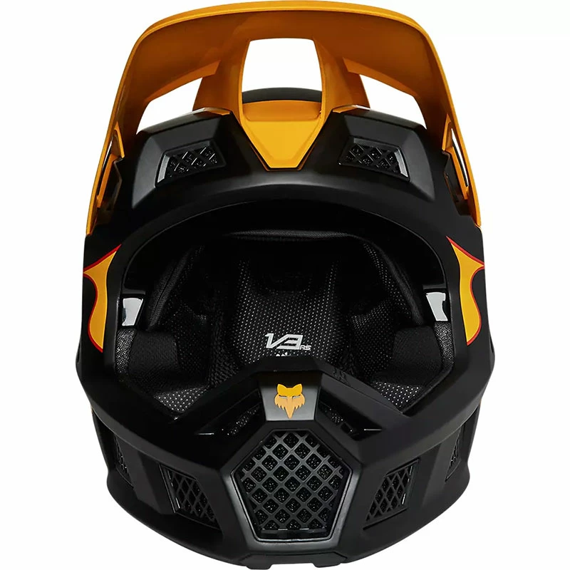 New 🌟 Fiber Fox V3 Rs Supr Trik Helmet Black Yellow 🛒 4 New 🌟 Fiber Fox V3 Rs Supr Trik Helmet Black Yellow 🛒 - Image 4